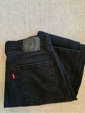 LEVI’S 511 Black Straight Jeans Classic Five-Pocket Boyfriend Denim 30x32 EUC